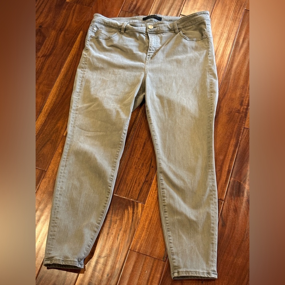 Liverpool Los Angeles 20W The Hugger Ankle Olive Skinny Jeans
